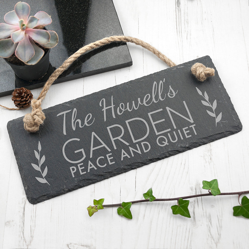 Personalized Our Garden Slate Hanging Sign - Lovesakes