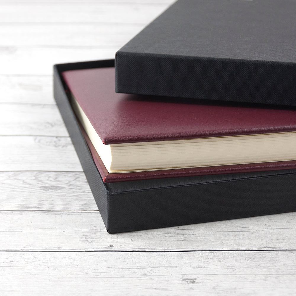 Personalized Burgundy Leather Notebook - Lovesakes