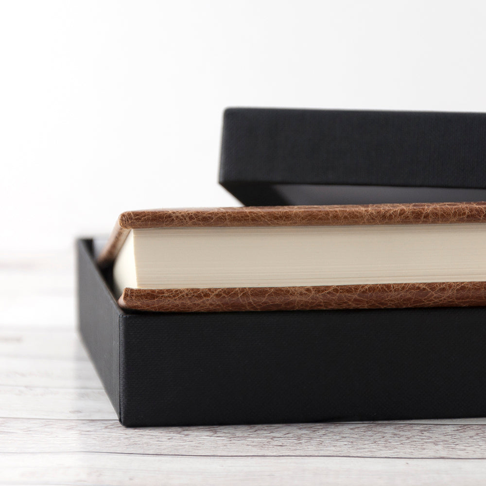 Personalized Natural Tan Leather Notebook - Lovesakes