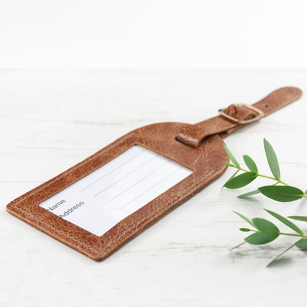 Personalised Nautical Leather Luggage Tag - Lovesakes