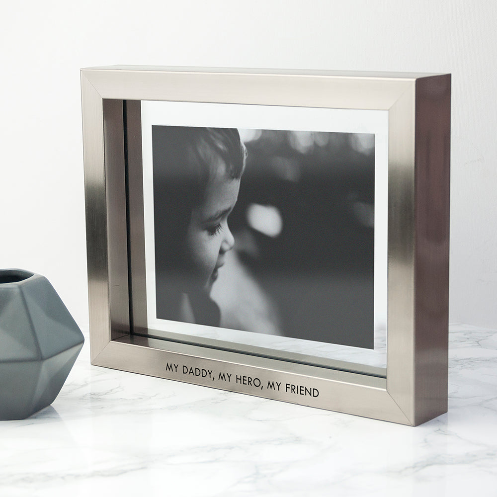 Personalised Metallic Grey Photo Frame - Lovesakes