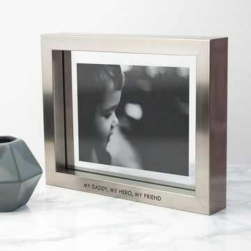 Personalised Metallic Grey Photo Frame - Lovesakes
