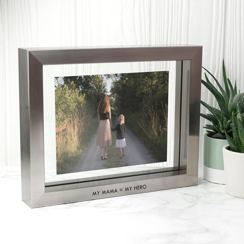 Personalised Metallic Grey Photo Frame - Lovesakes