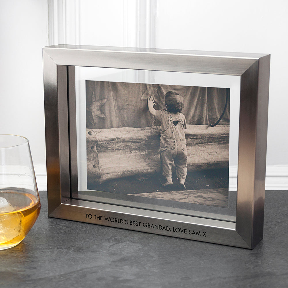 Personalised Metallic Grey Photo Frame - Lovesakes