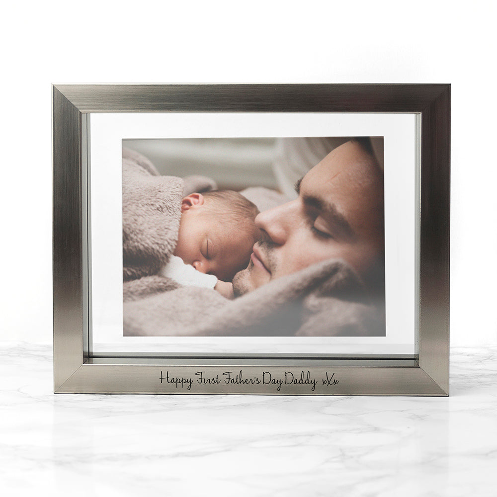 Personalised Metallic Grey Photo Frame - Lovesakes