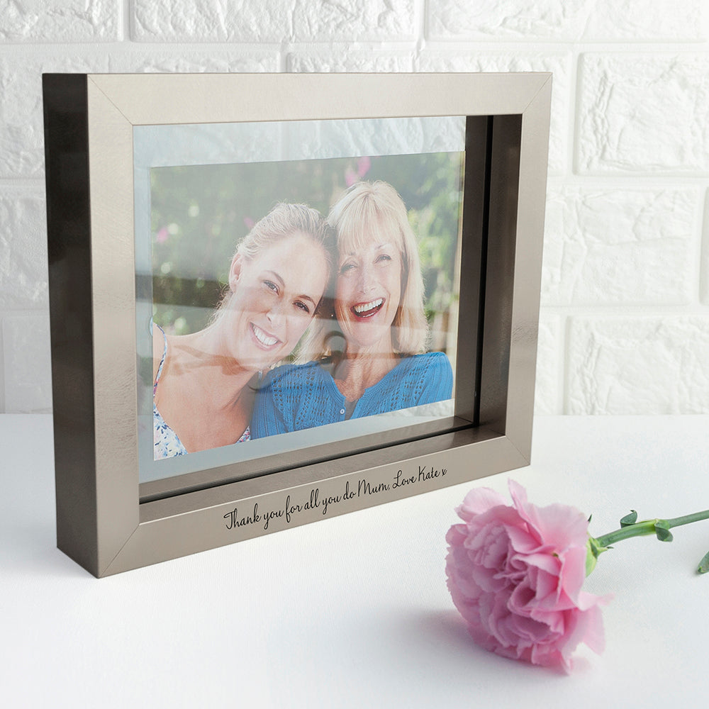 Personalised Metallic Grey Photo Frame - Lovesakes