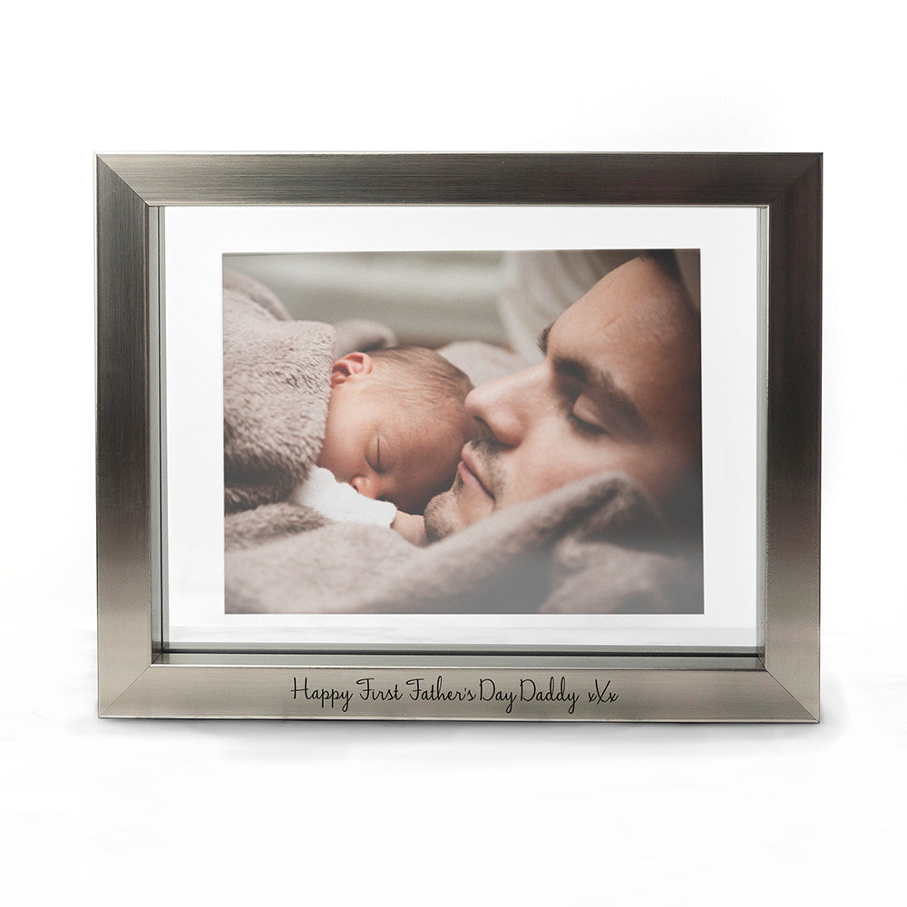 Personalised Metallic Grey Photo Frame - Lovesakes