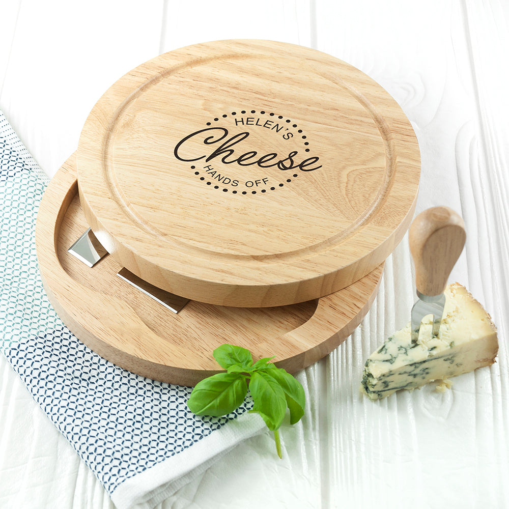 Personalized 'Hands Off' Cheese Board Set - Lovesakes