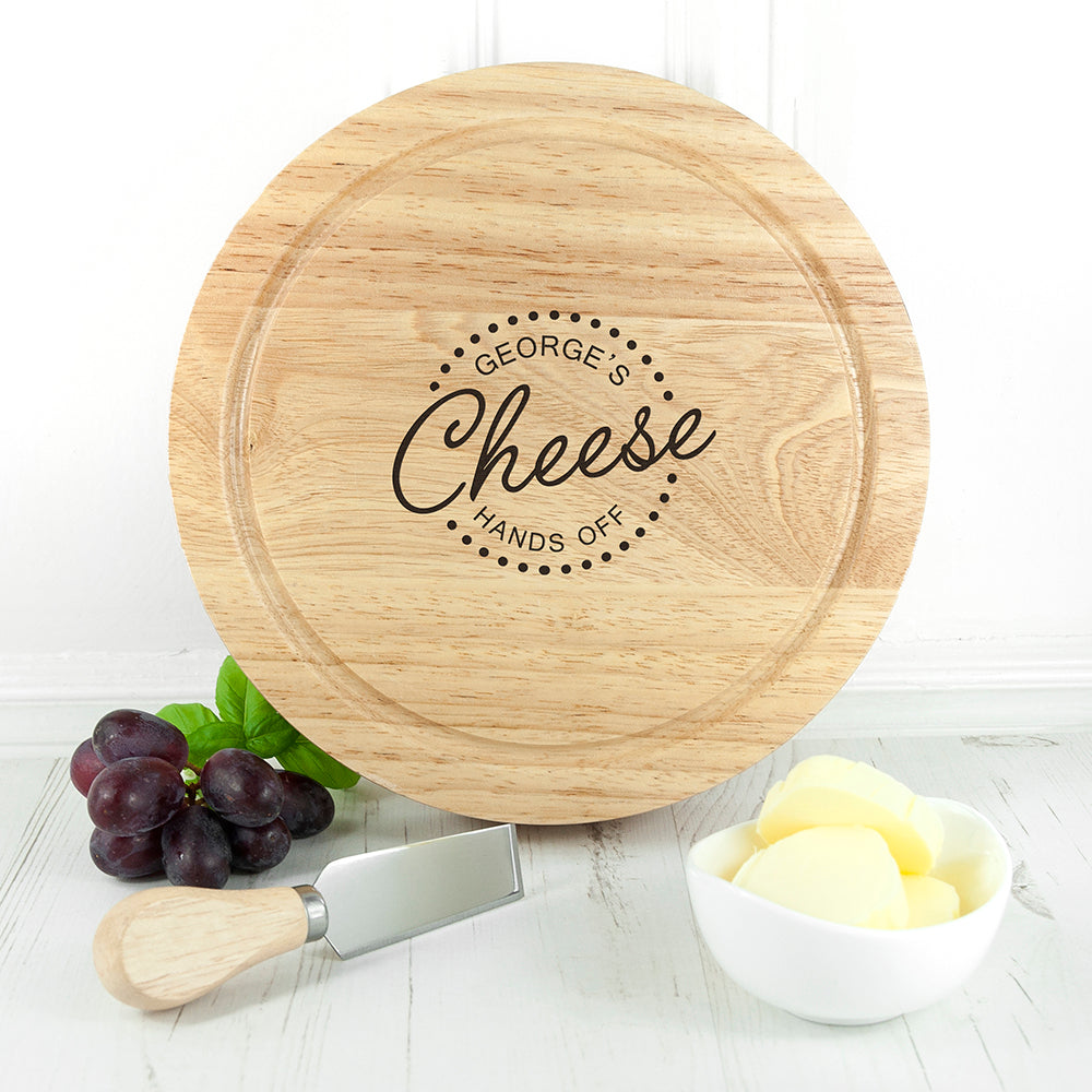 Personalized 'Hands Off' Cheese Board Set - Lovesakes