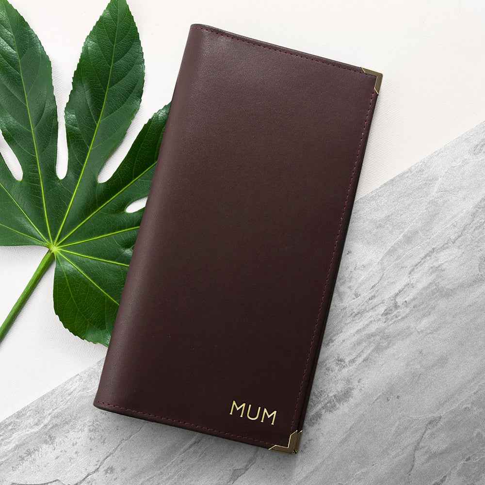 Engraved Luxury Leather Travel Wallet