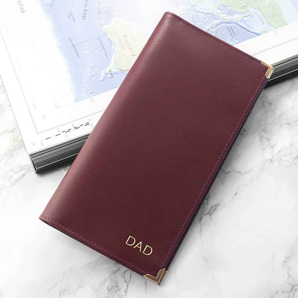 Engraved Luxury Leather Travel Wallet