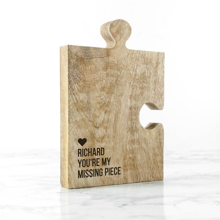 Personalized Missing Piece Wooden Jigsaw Bottle Coaster - Lovesakes