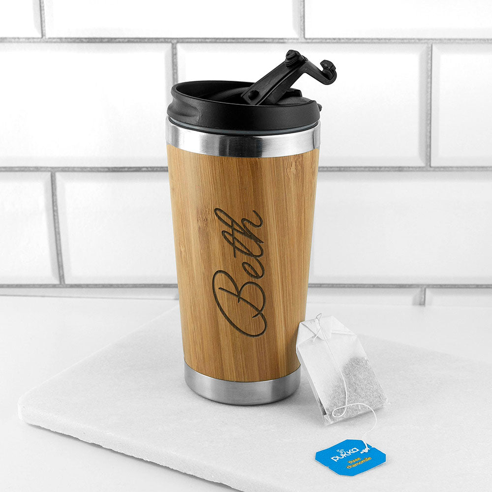 Personalized Bamboo Travel Mug - Lovesakes