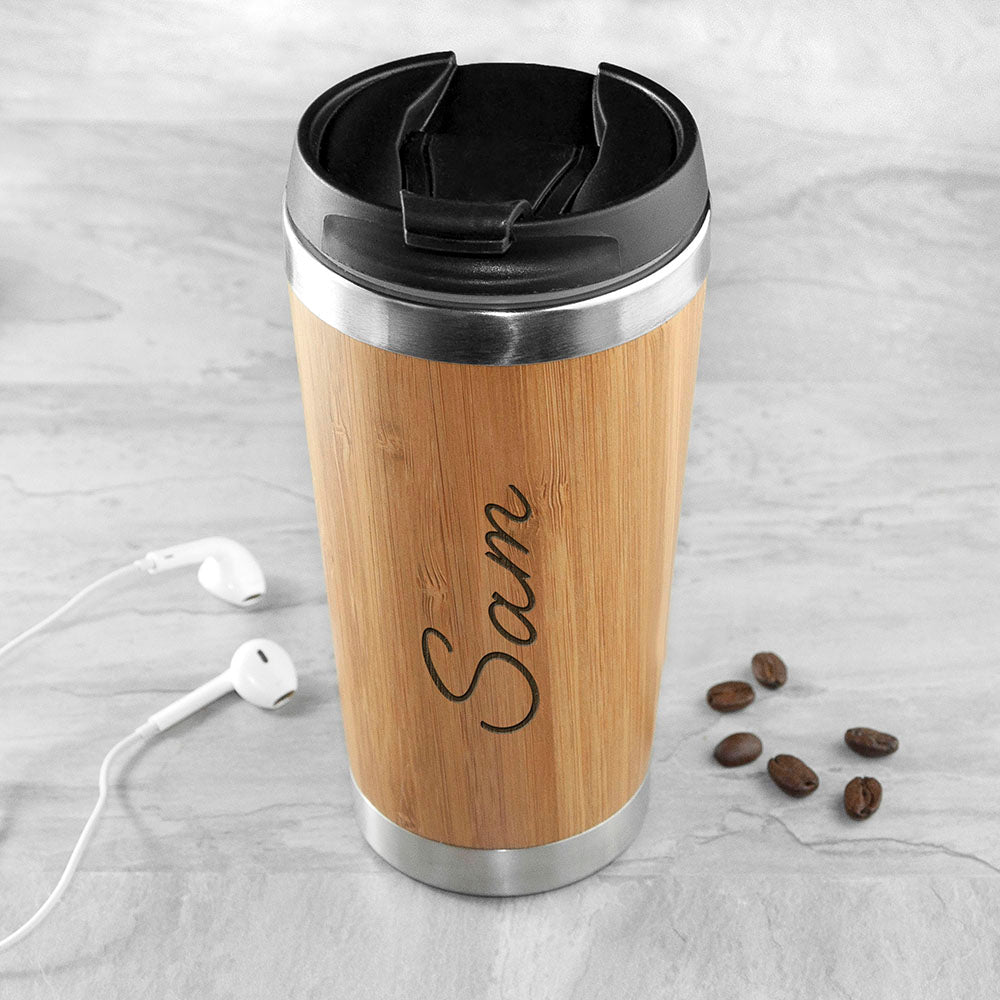 Personalized Bamboo Travel Mug - Lovesakes