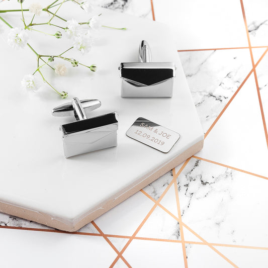 Personalized Secret Message Envelope Cufflinks
