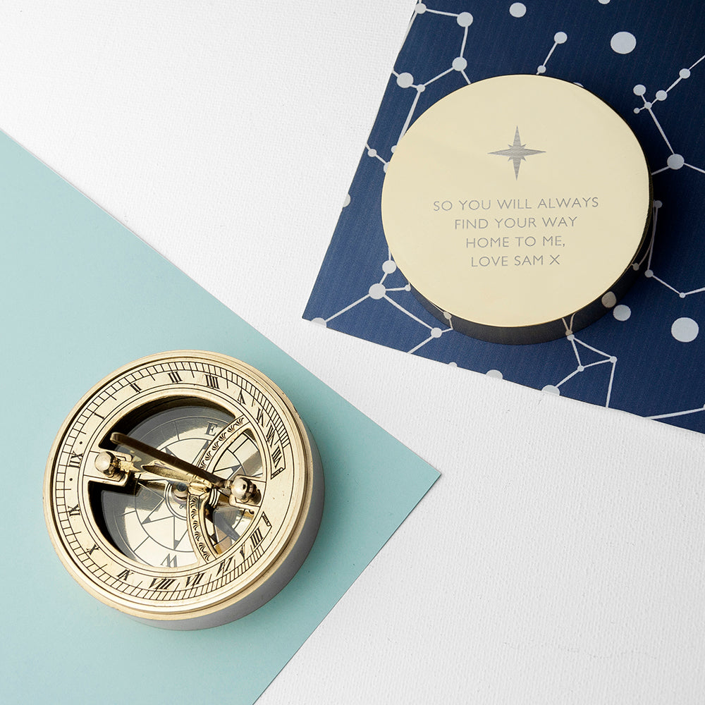 Personalized Iconic Adventurer's Sundial Compass - Lovesakes