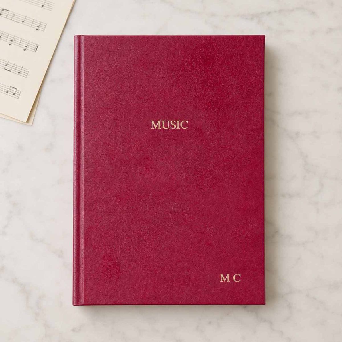 Personalized A5 Leather Music Manuscript Notebook