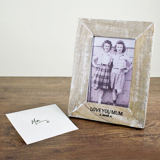 Personalised Rustic Mango Wood Picture Frame