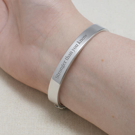 Personalized Clenched Fists Cuff Bracelet