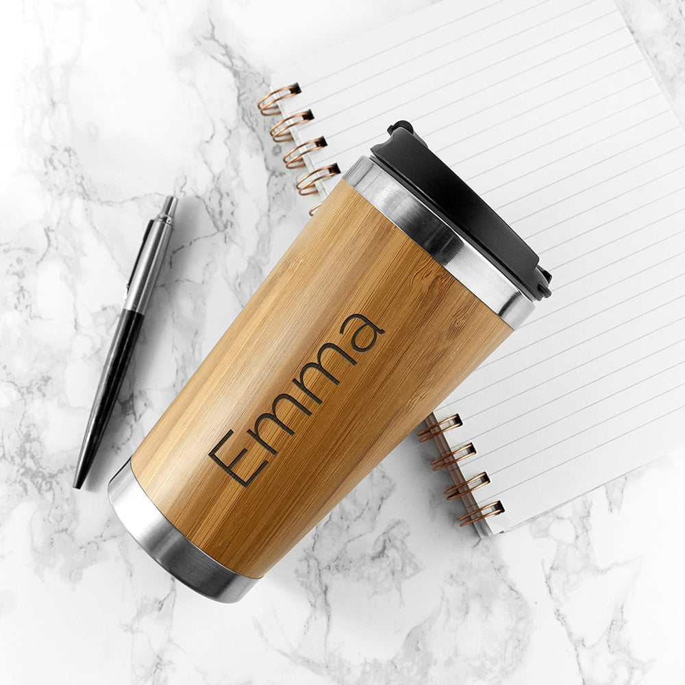 Personalized Bamboo Travel Mug - Lovesakes