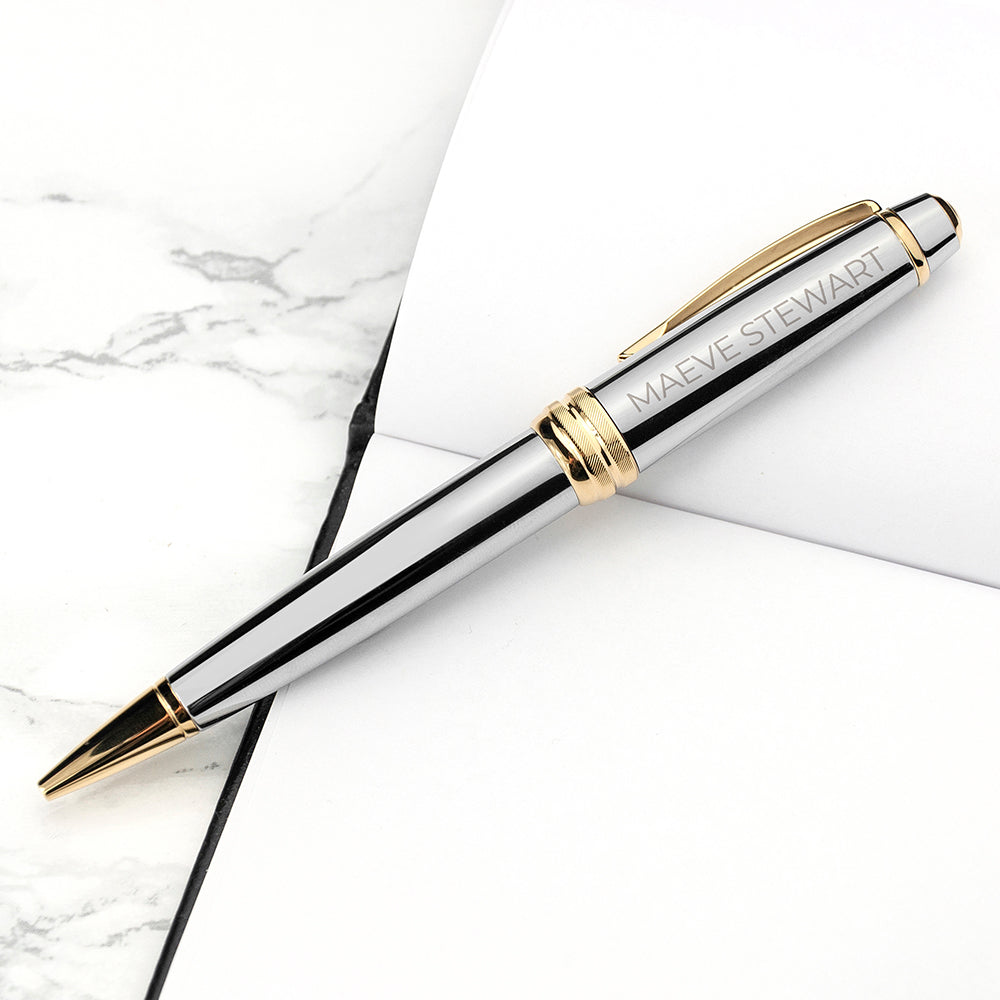 Personalized Silver Gold Medallist Pen - Lovesakes