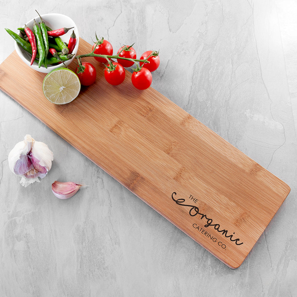Custom Logo Bamboo Serving Board | Corporate Branded Gift