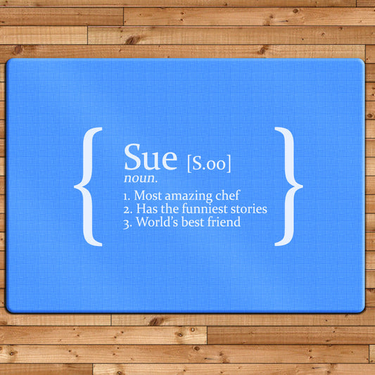 Personalized Definition Glass Chopping Board
