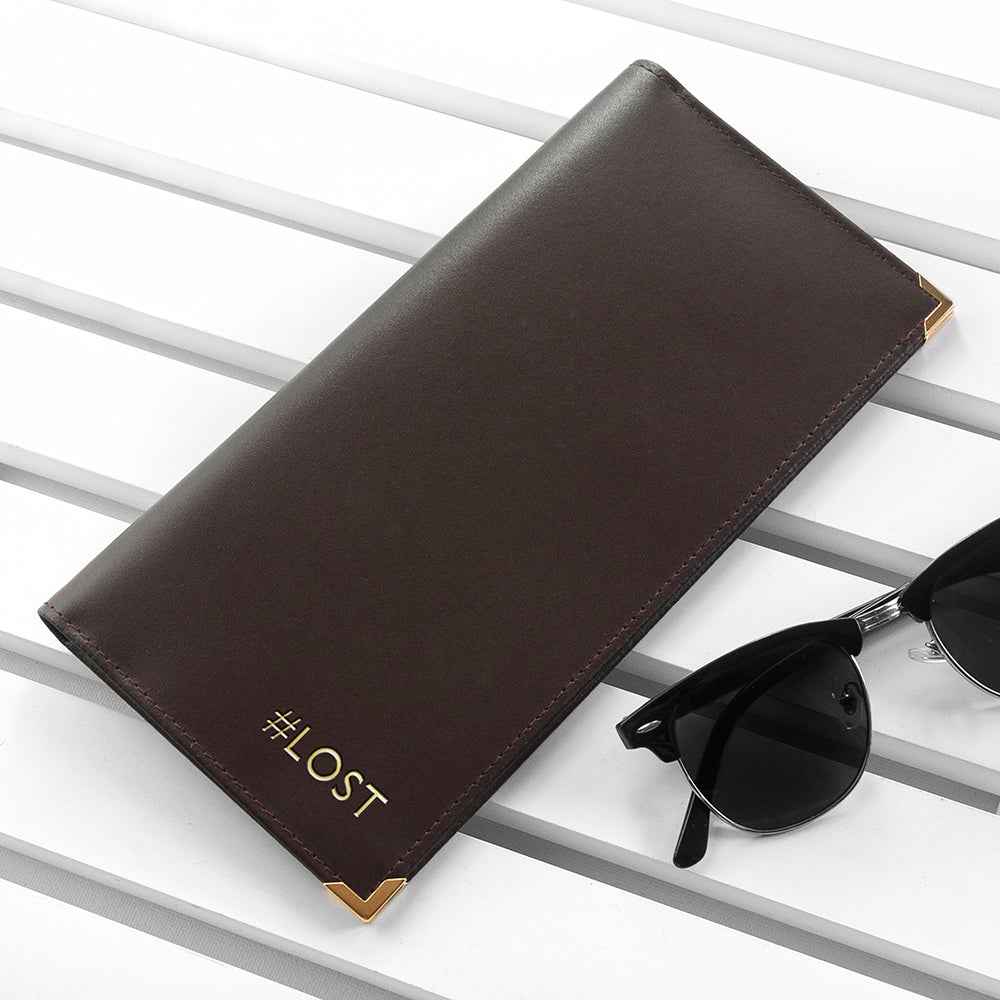 Engraved Luxury Leather Travel Wallet