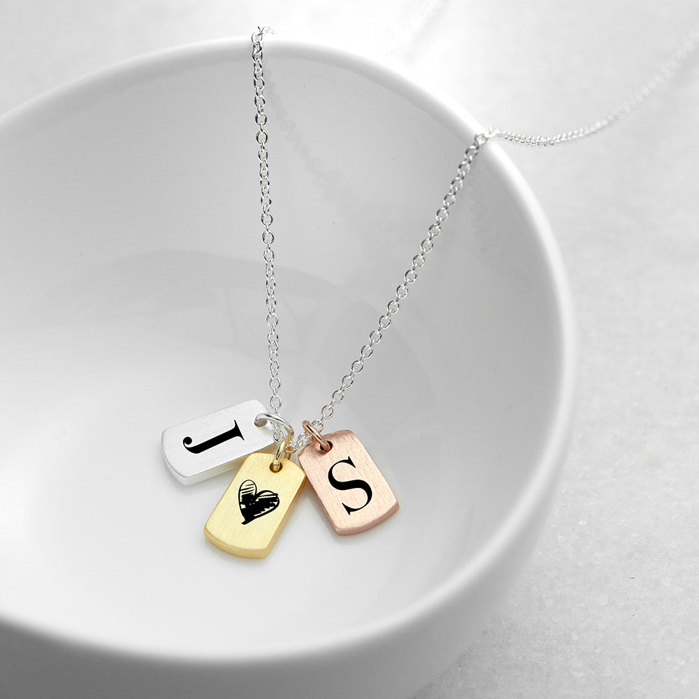 Personalised Me and You Mini Tag Necklace  Necklaces Deeply Engraved