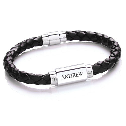 Personalized Luxury Men's Leather Bracelet - Lovesakes