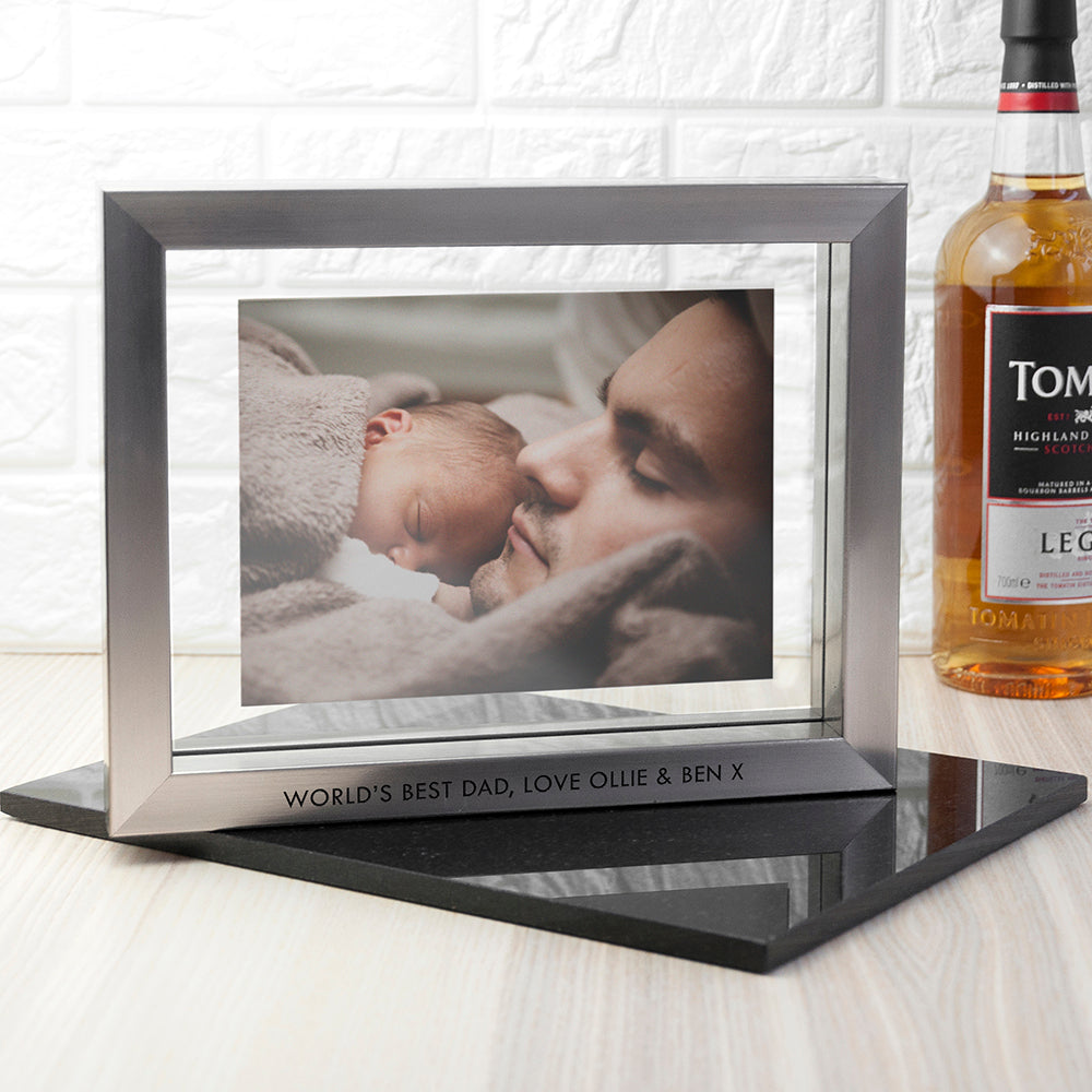 Personalised Metallic Grey Photo Frame - Lovesakes