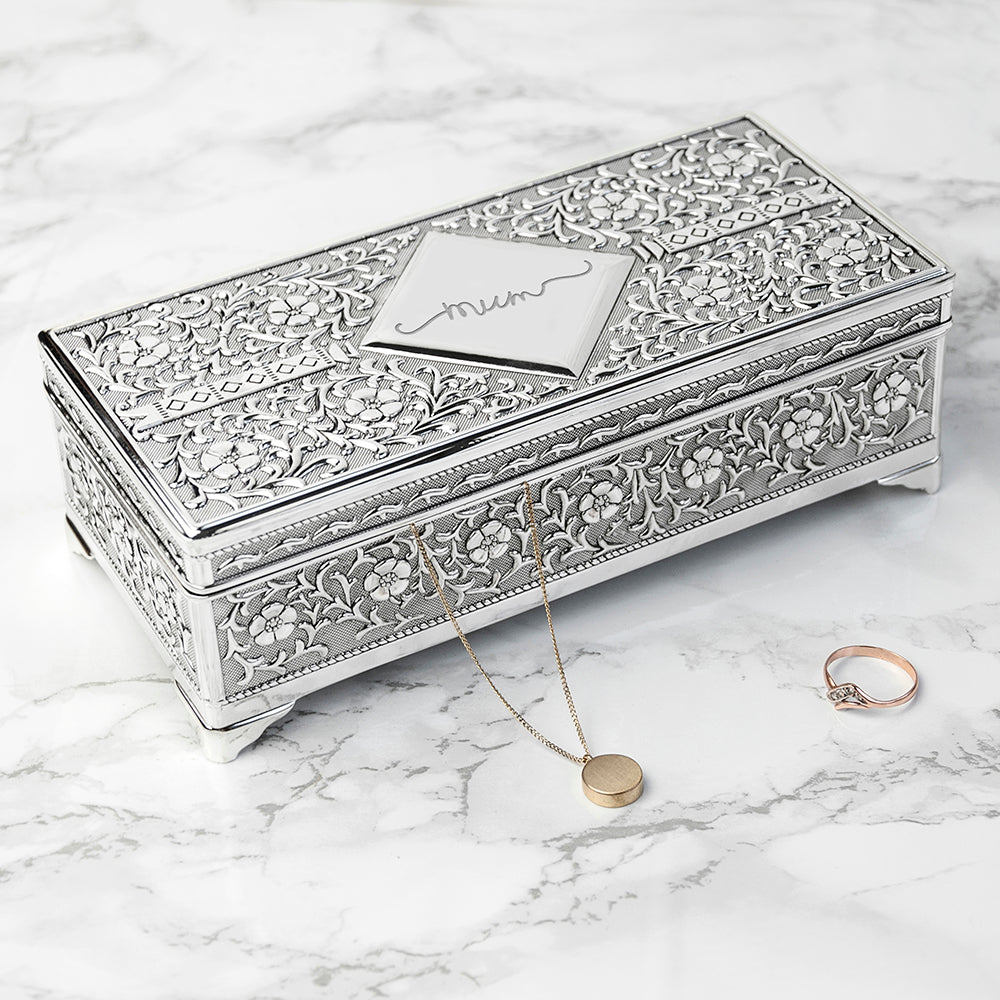 Personalized Silver Trinket Box - Lovesakes