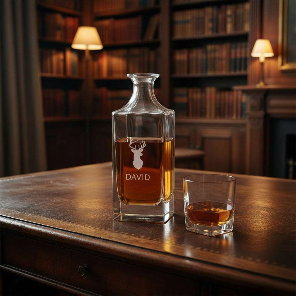 Personalized Stag Decanter | 1.6kg Weighted Beaufort Edition