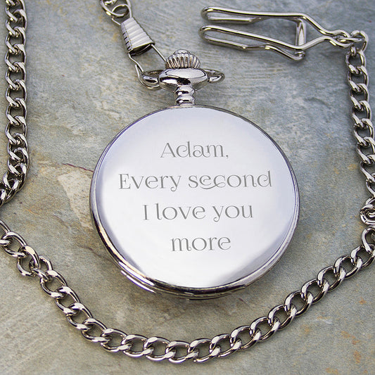 Engraved Couple's Pocket Watch