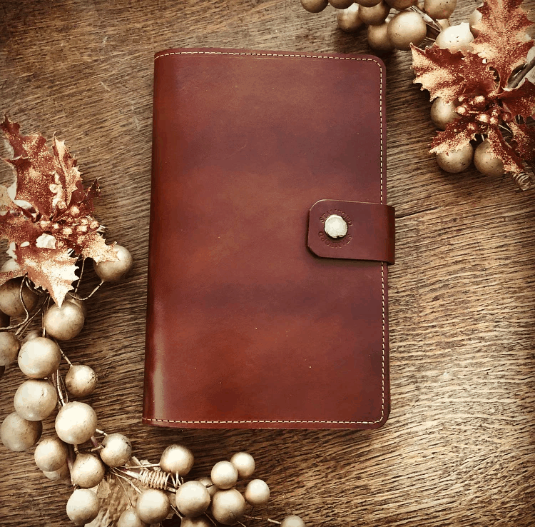 Personalized 2-in-1 Refillable Leather Notebook & Organizer  Leather Books Deeply Engraved