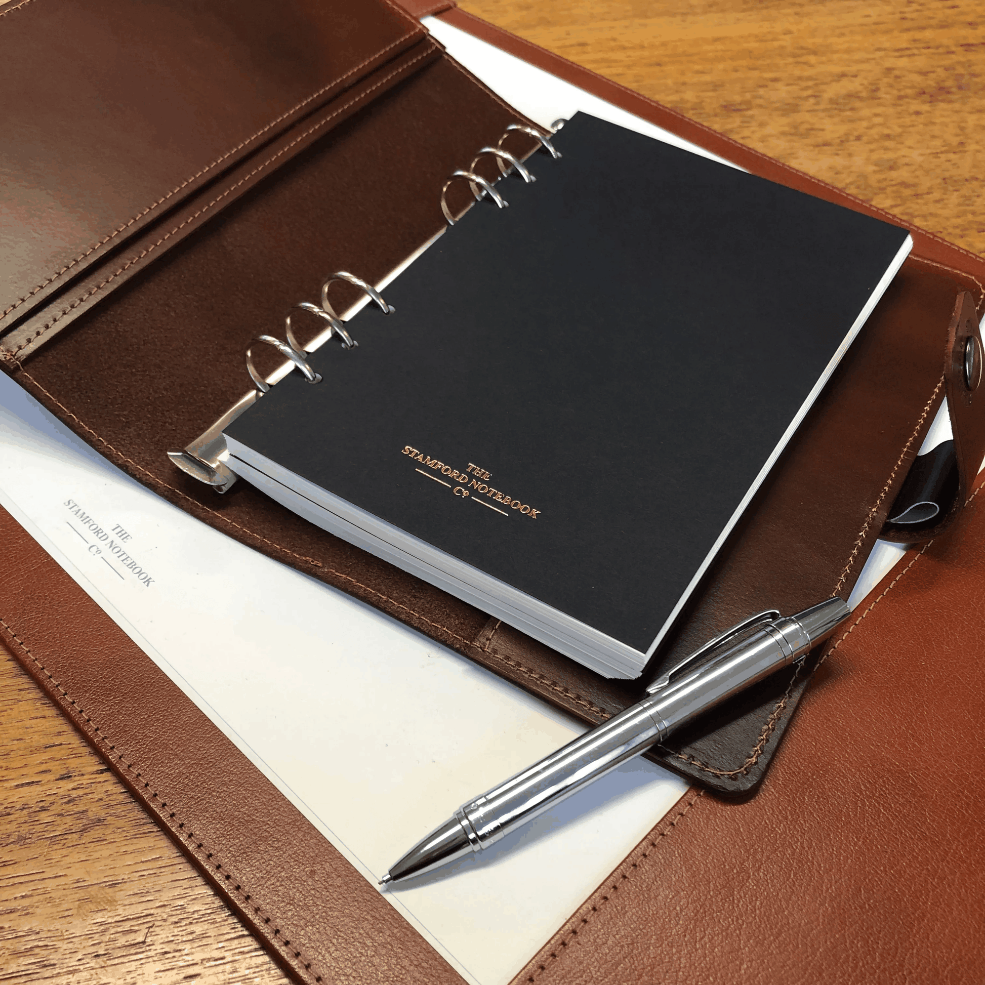 Personalized 2-in-1 Refillable Leather Notebook & Organizer  Leather Books Deeply Engraved