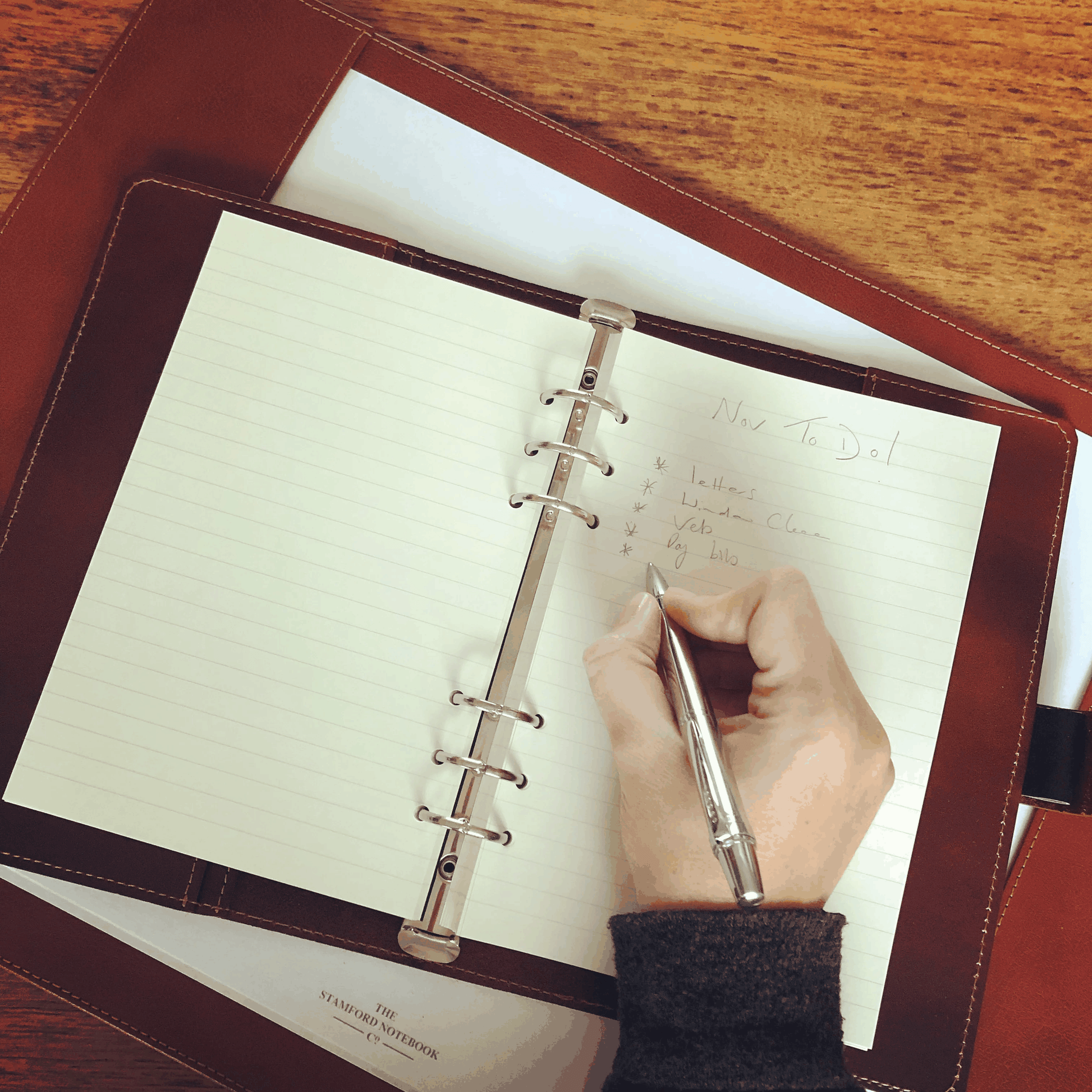 Personalized 2-in-1 Refillable Leather Notebook & Organizer  Leather Books Deeply Engraved