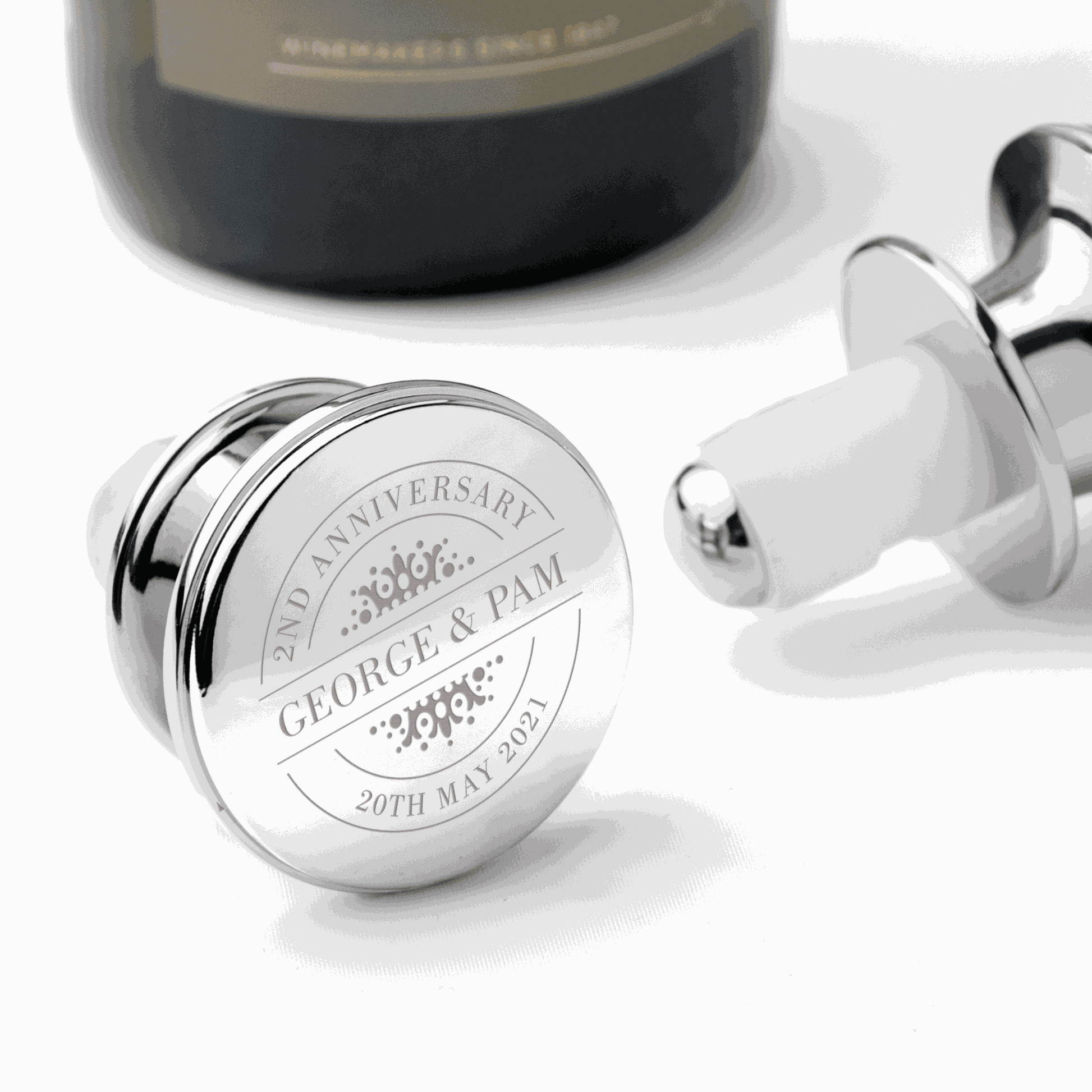 Personalized Anniversary Bottle Stopper  Bottle Stoppers Deeply Engraved