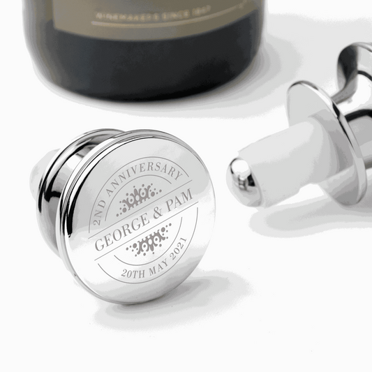 Personalized Anniversary Bottle Stopper  Bottle Stoppers Deeply Engraved