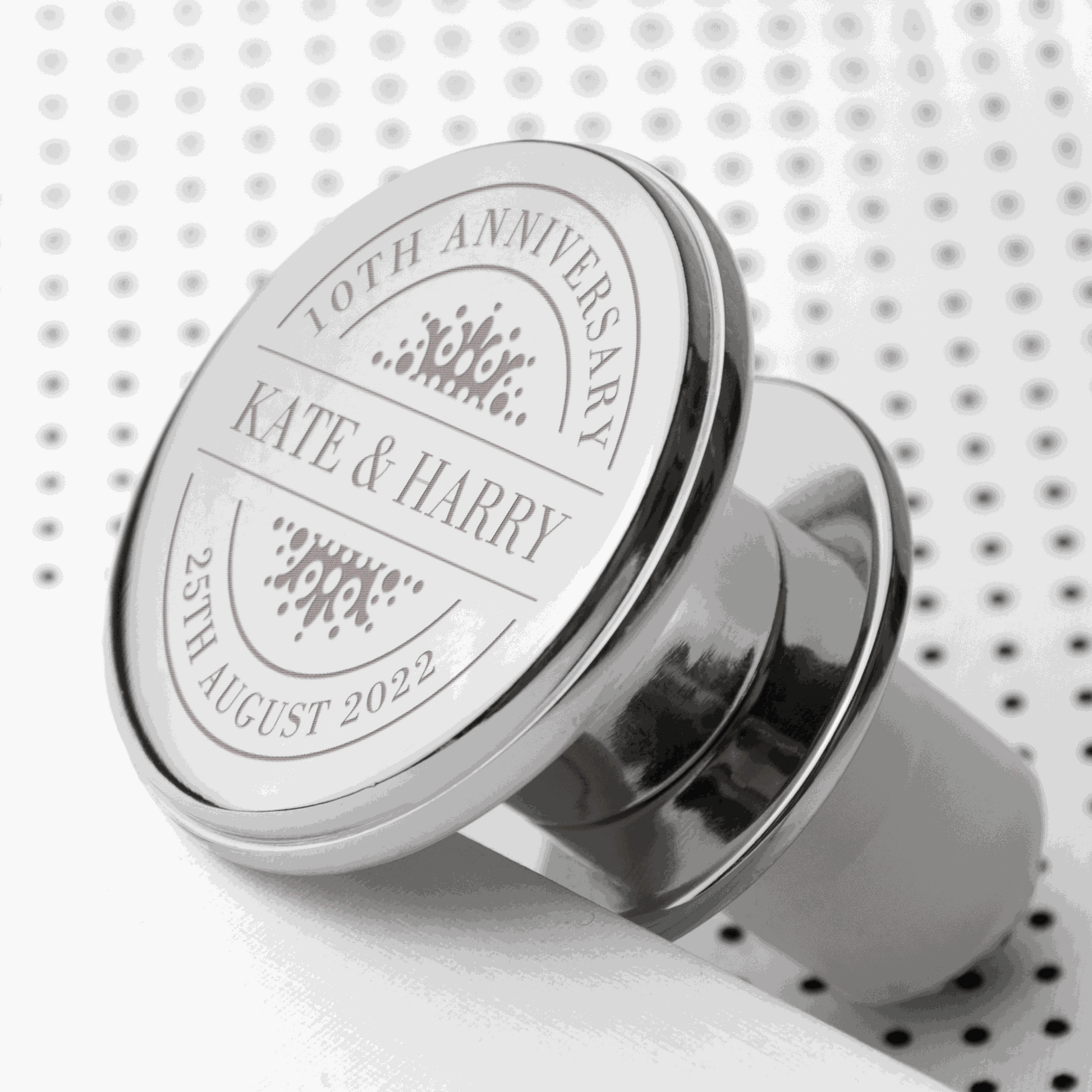 Personalized Anniversary Bottle Stopper  Bottle Stoppers Deeply Engraved