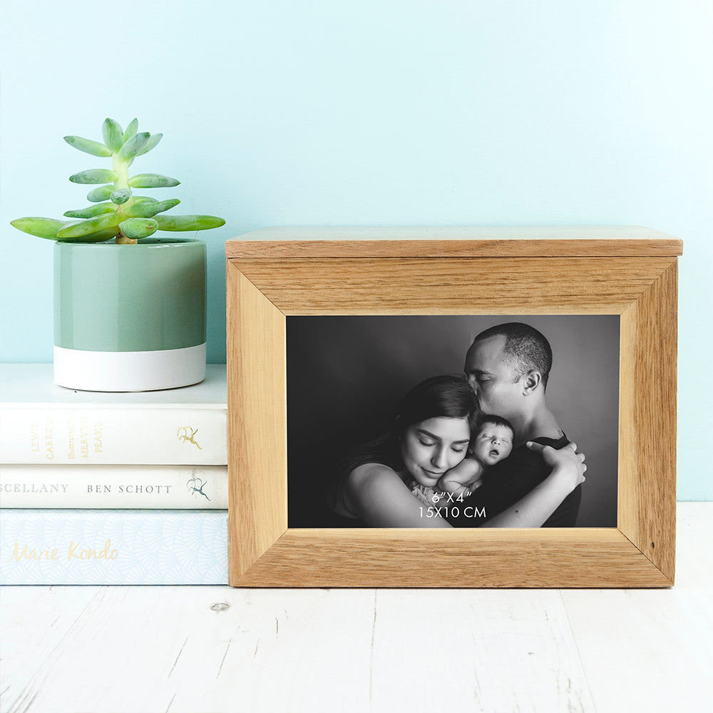 Personalized Baby Christening Cross Photo Cube Keepsake Box  Keepsake Boxes Deeply Engraved