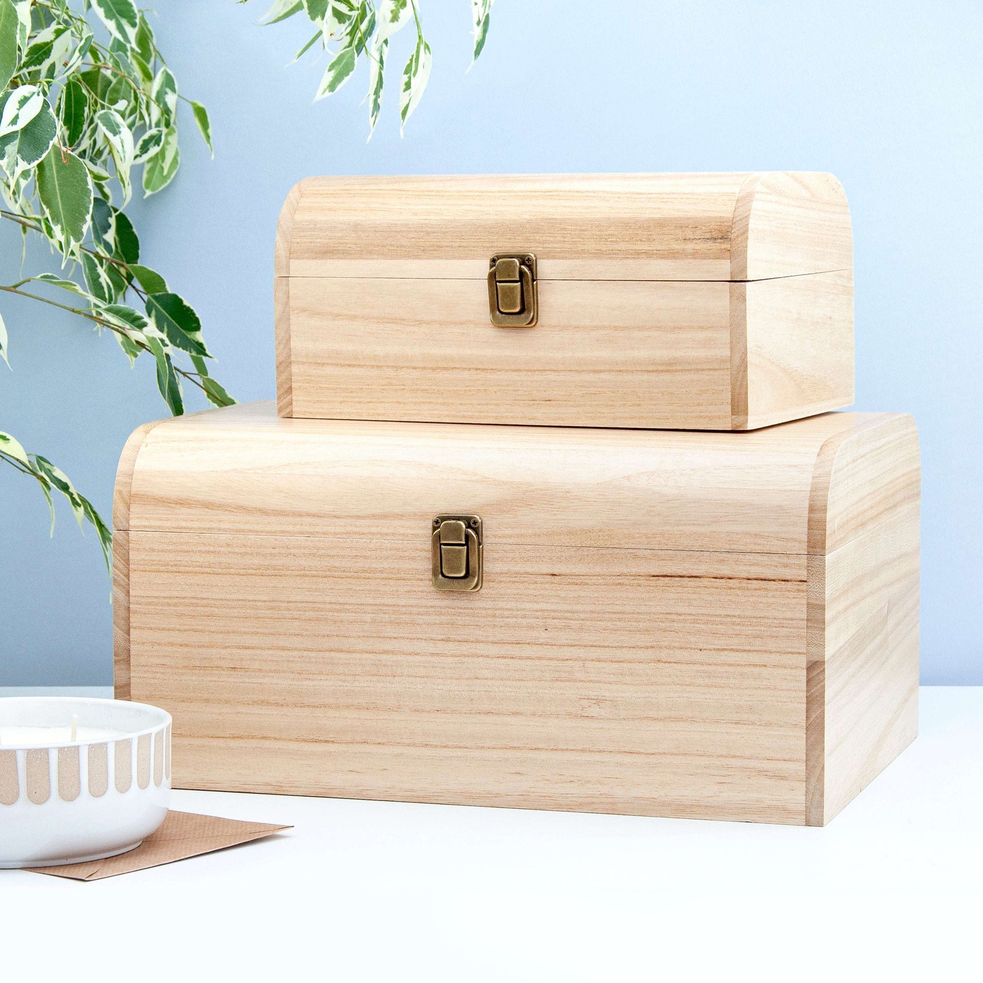 Personalized Baby Elephant Keepsake Chest  Wooden Chests Deeply Engraved