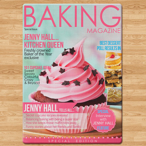 Personalized Baking Magazine Glass Chopping Board  Cutting Boards Deeply Engraved
