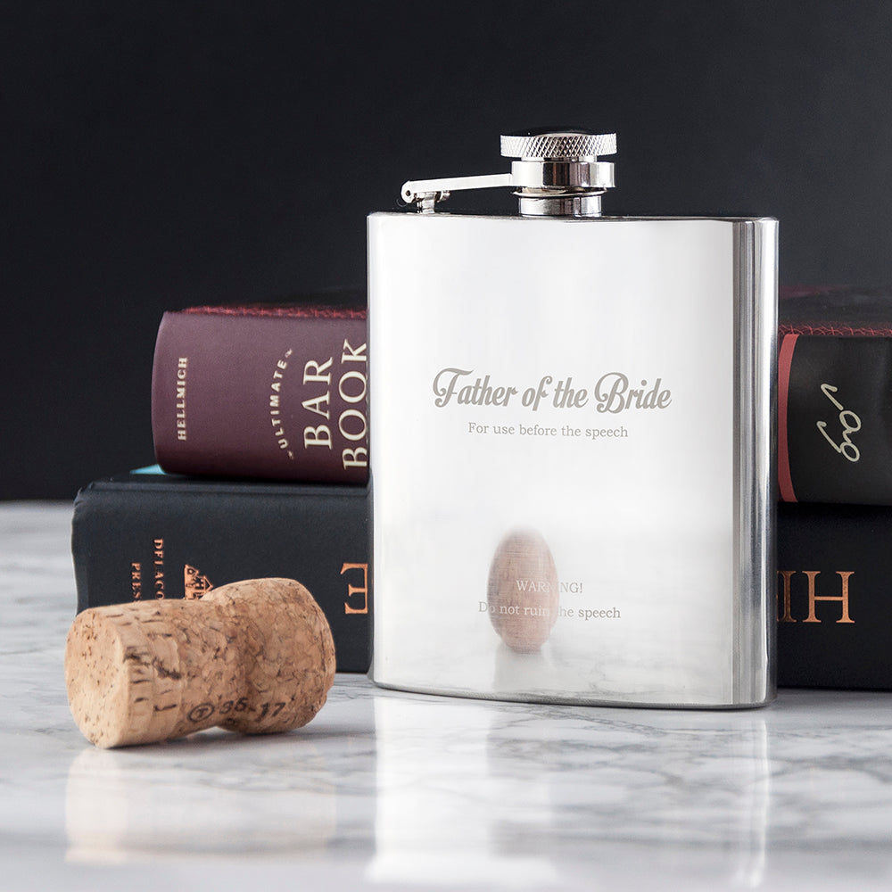 Personalized Best Man Hip Flask  Hip Flasks Deeply Engraved