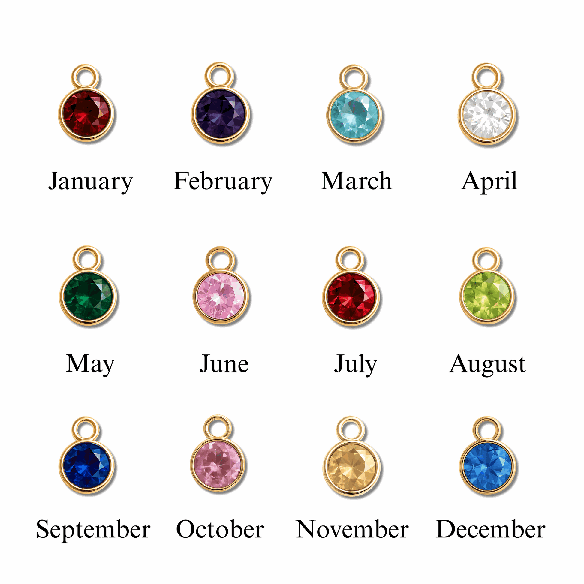 Personalized Birthstone Coin Name Necklace  Necklaces Deeply Engraved