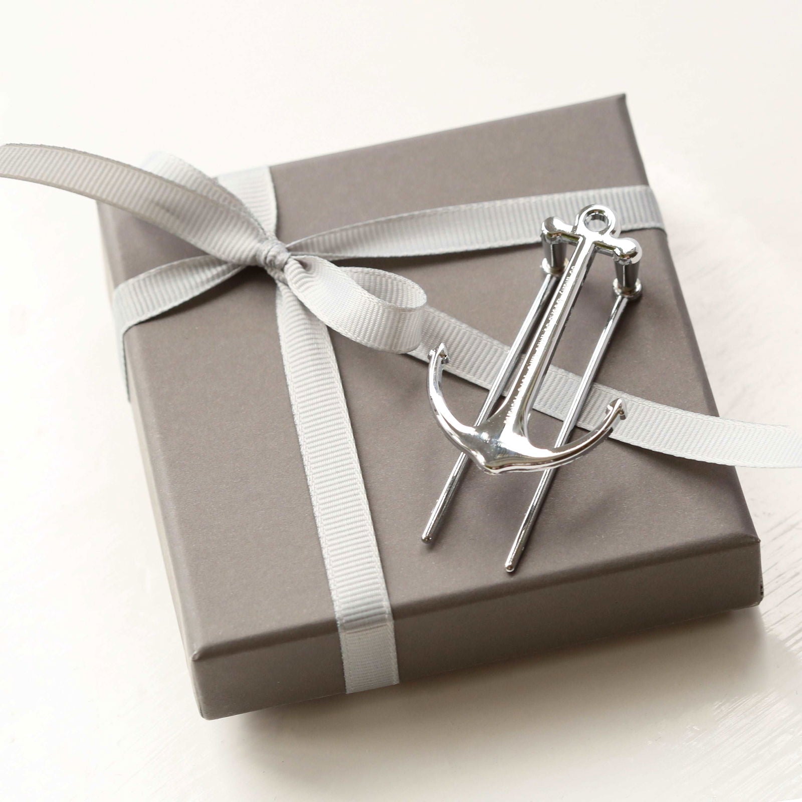 Personalized Book Anchor - Silver & Black  Book Marks Deeply Engraved