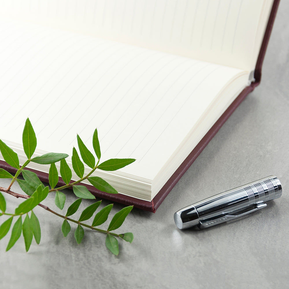 Personalized Burgundy Leather Notebook  Notebook/Journals Deeply Engraved