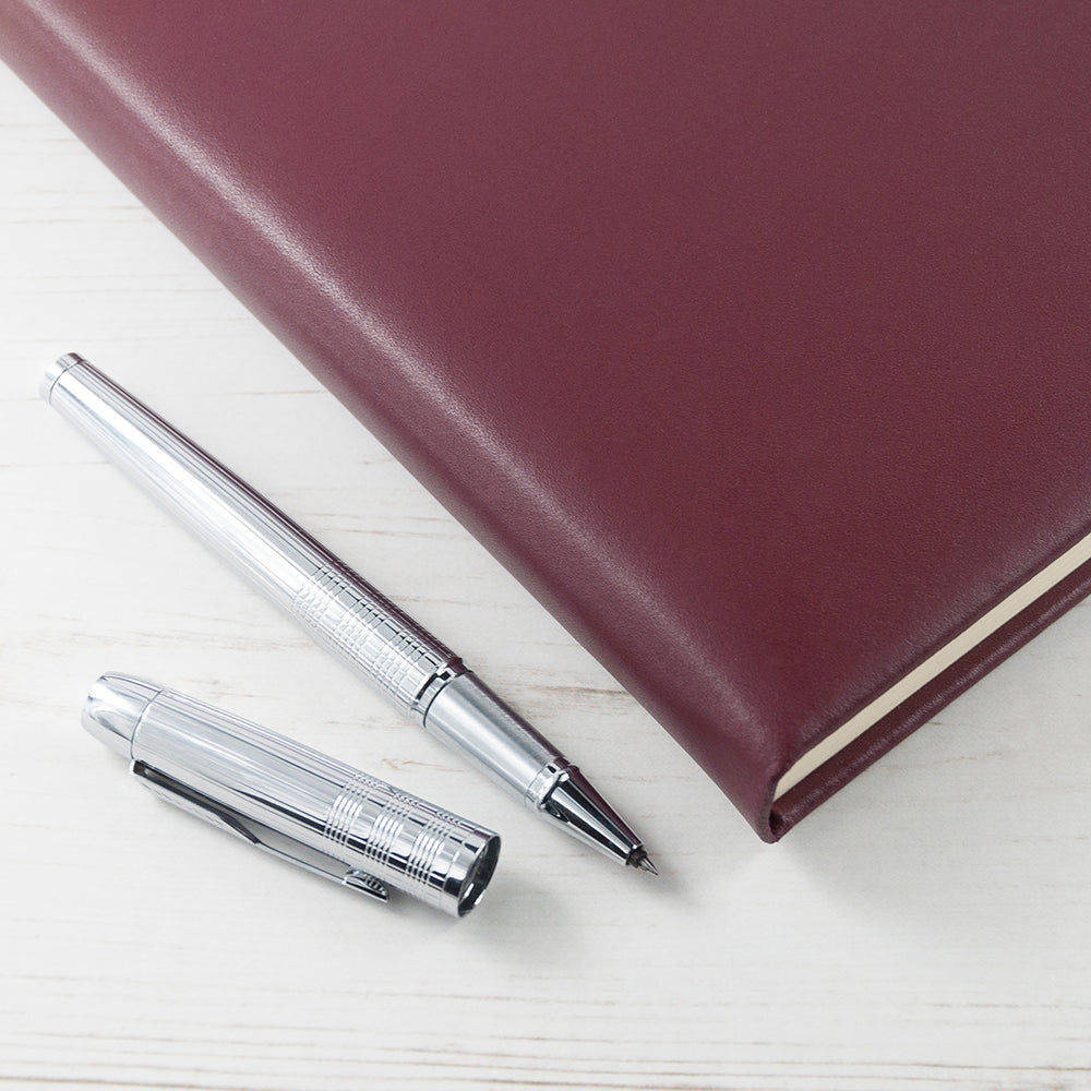 Personalized Burgundy Leather Notebook  Notebook/Journals Deeply Engraved
