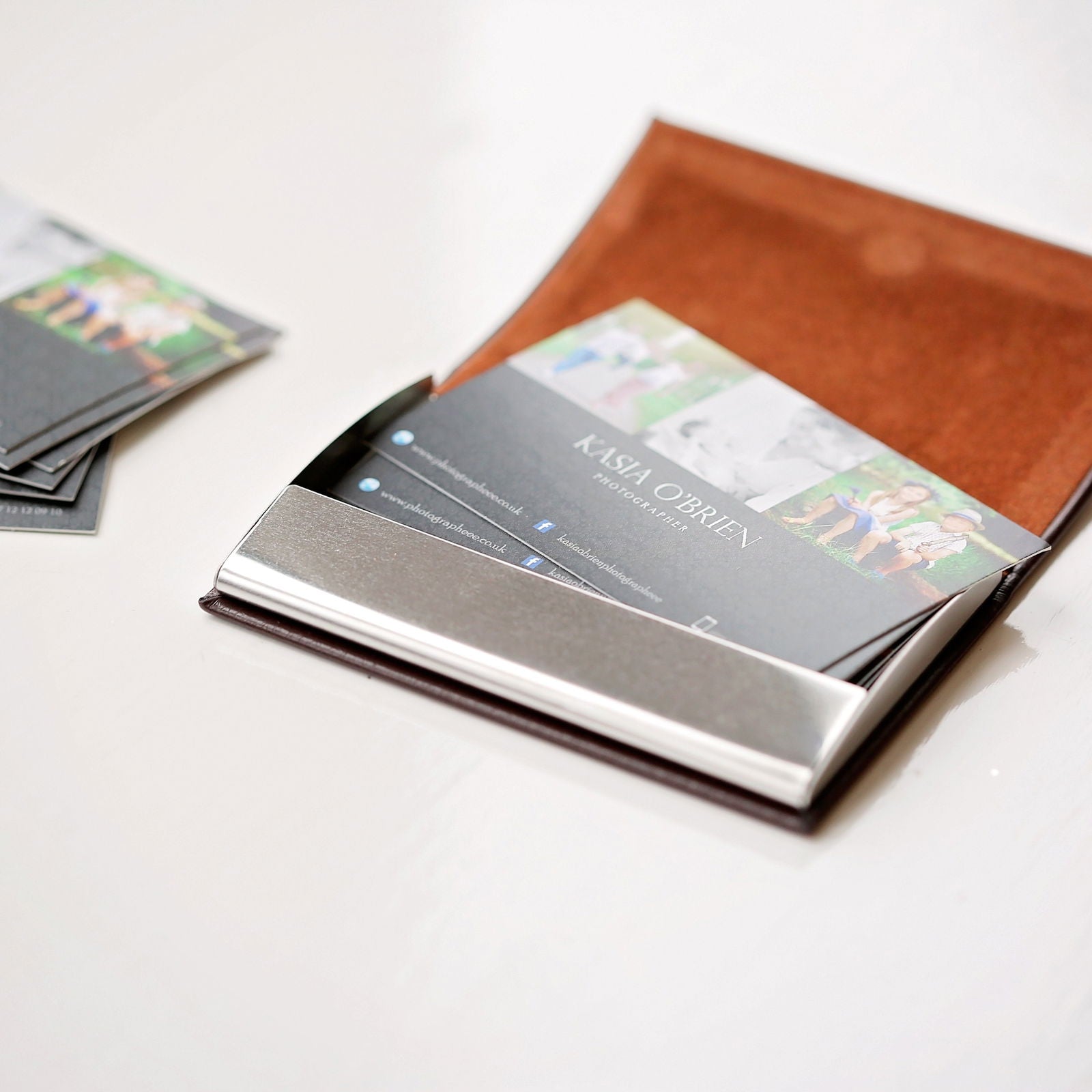 Personalized Card Wallet  Business Card Holder Deeply Engraved