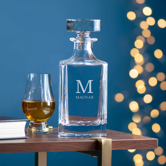 Classic 1400 Square Monogrammed Whiskey Decanter | 700ml